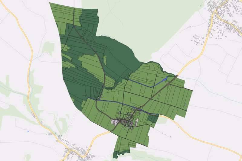 Kartenvorschau des Bodenverbrauchs der KG Wilhelmsdorf