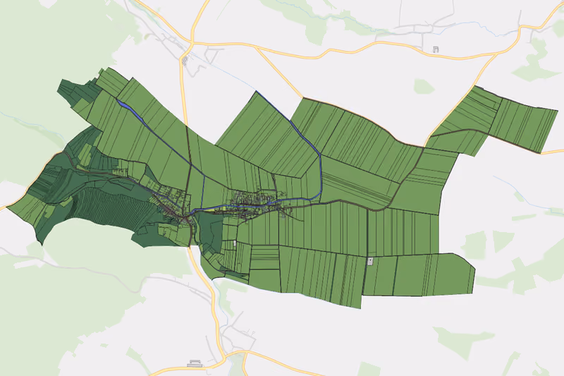 Kartenvorschau des Bodenverbrauchs der KG Zemling