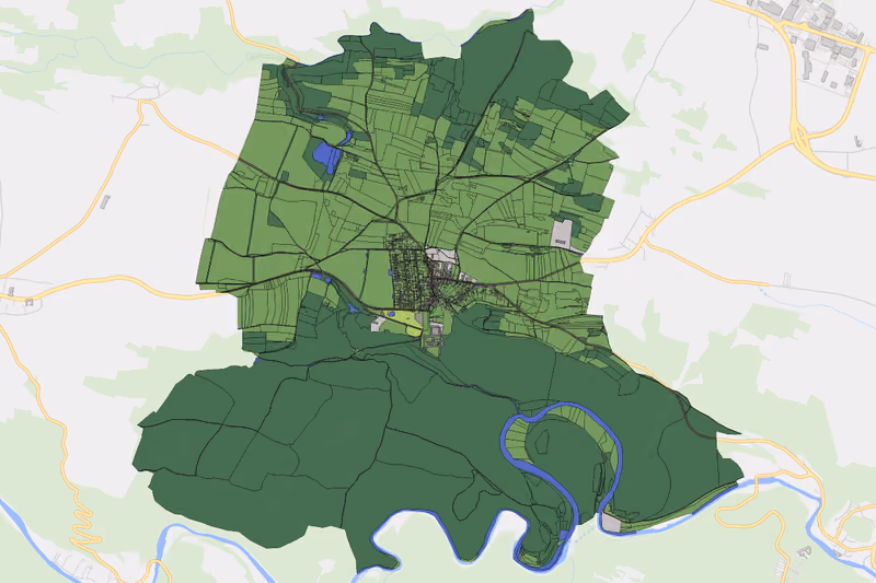 Kartenvorschau des Bodenverbrauchs der KG Altenburg