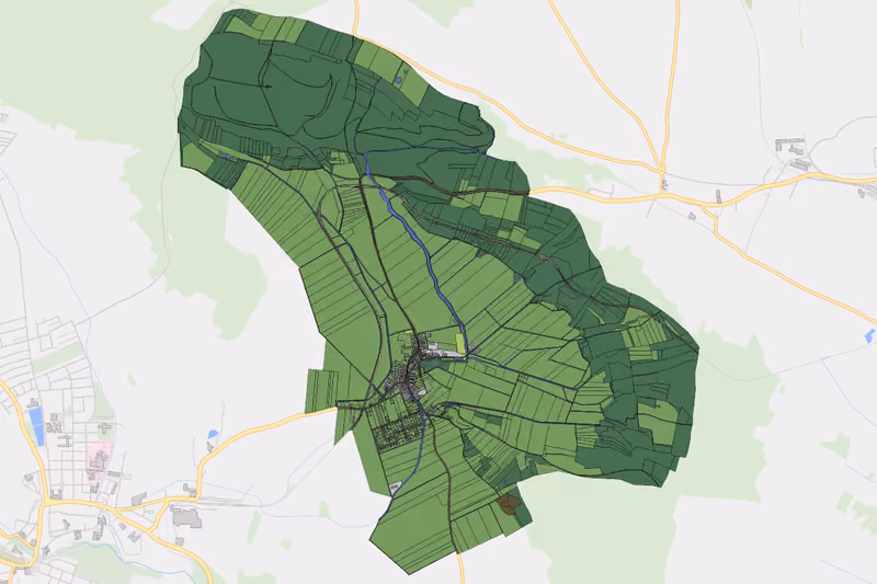 Kartenvorschau des Bodenverbrauchs der KG Breiteneich