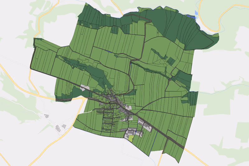 Kartenvorschau des Bodenverbrauchs der KG Brunn an der Wild