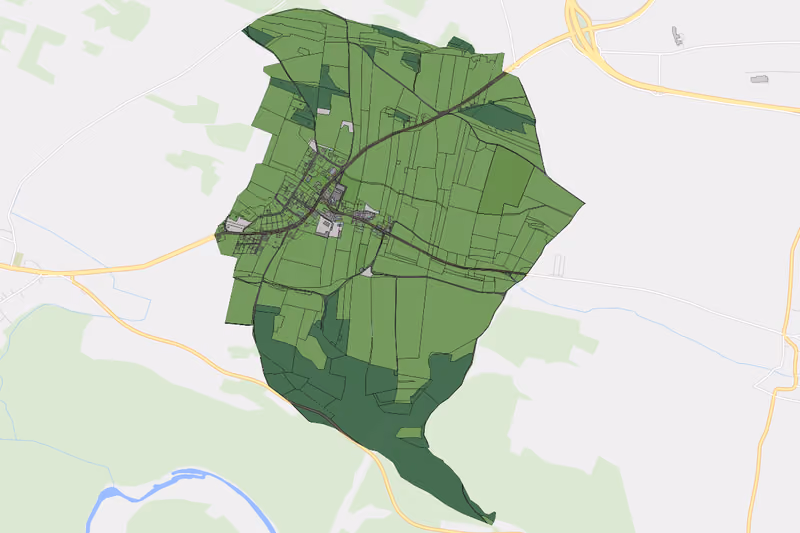 Kartenvorschau des Bodenverbrauchs der KG Burgerwiesen