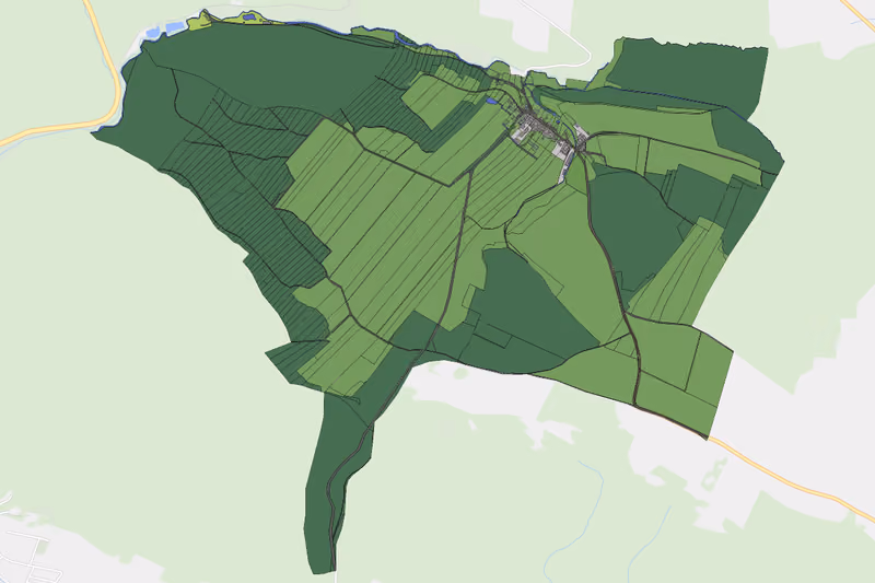 Kartenvorschau des Bodenverbrauchs der KG Doberndorf