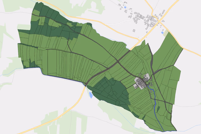 Kartenvorschau des Bodenverbrauchs der KG Frankenreith
