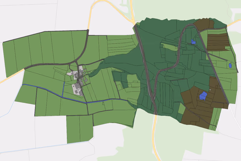 Kartenvorschau des Bodenverbrauchs der KG Loibersdorf