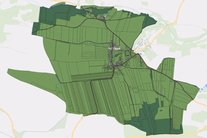 Kartenvorschau des Bodenverbrauchs der KG Röhrenbach