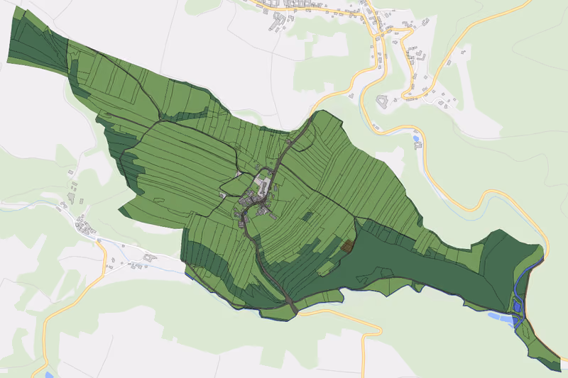 Kartenvorschau des Bodenverbrauchs der KG Sitzendorf