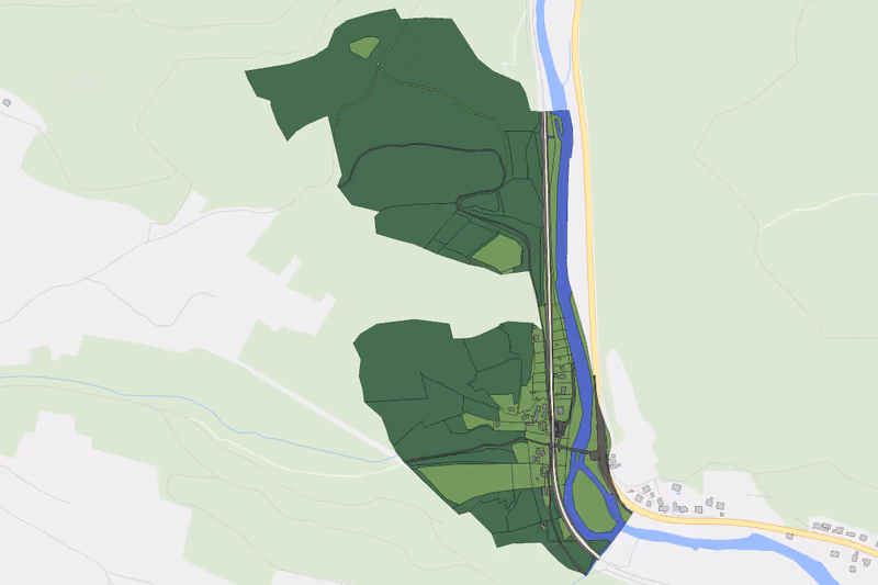 Kartenvorschau des Bodenverbrauchs der KG Stallegg