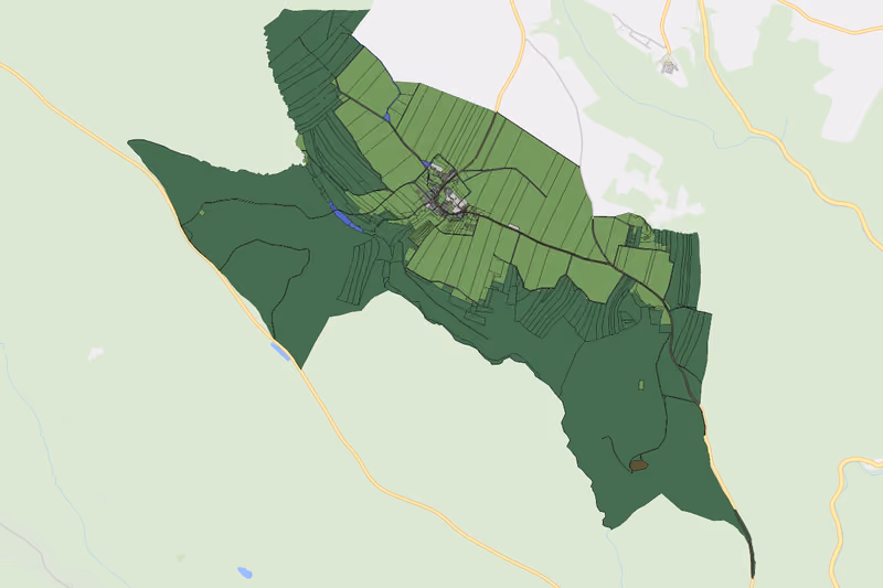Kartenvorschau des Bodenverbrauchs der KG Staningersdorf