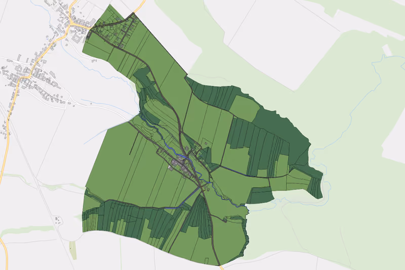 Kartenvorschau des Bodenverbrauchs der KG Brugg