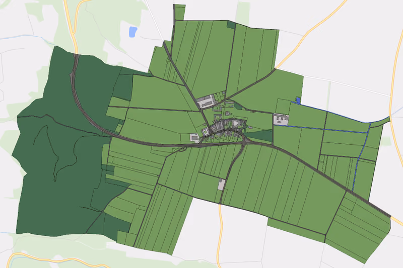 Kartenvorschau des Bodenverbrauchs der KG Harmannsdorf
