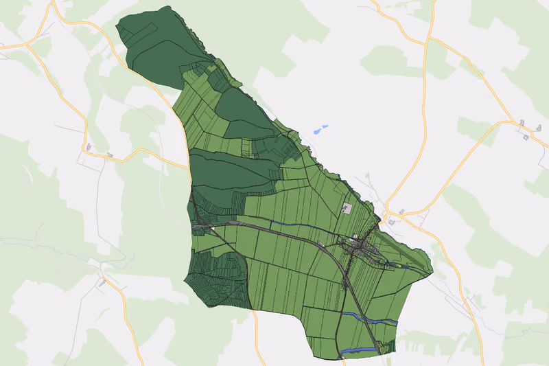 Kartenvorschau des Bodenverbrauchs der KG Kainreith