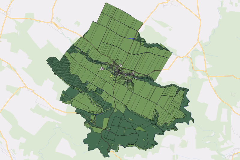Kartenvorschau des Bodenverbrauchs der KG Theras