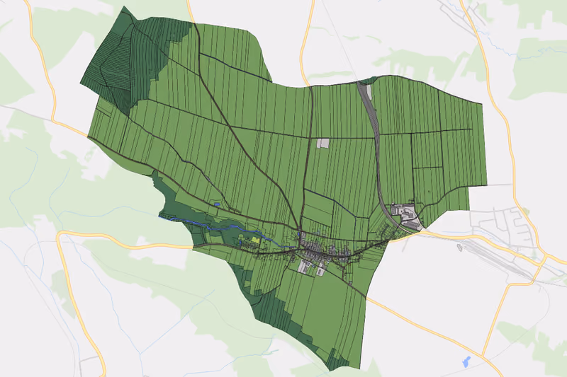 Kartenvorschau des Bodenverbrauchs der KG Rodingersdorf