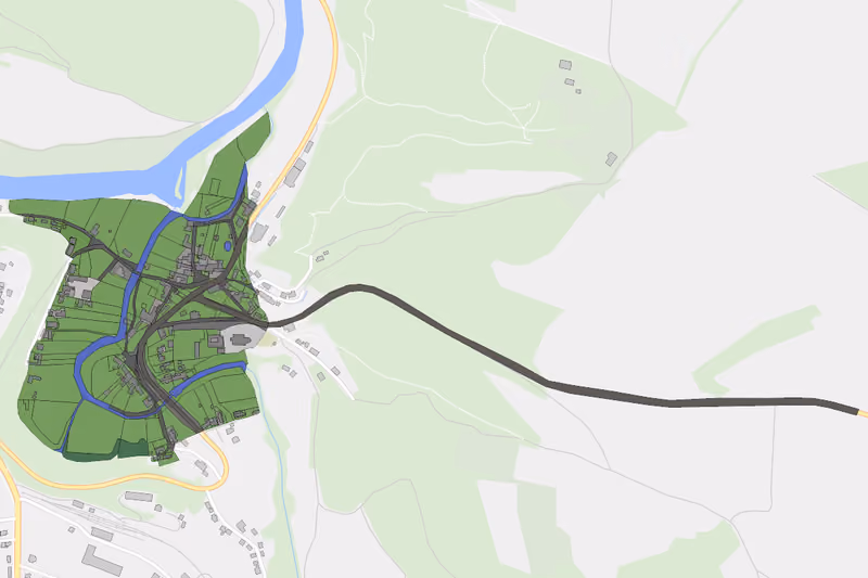 Kartenvorschau des Bodenverbrauchs der KG Drosendorf Altstadt