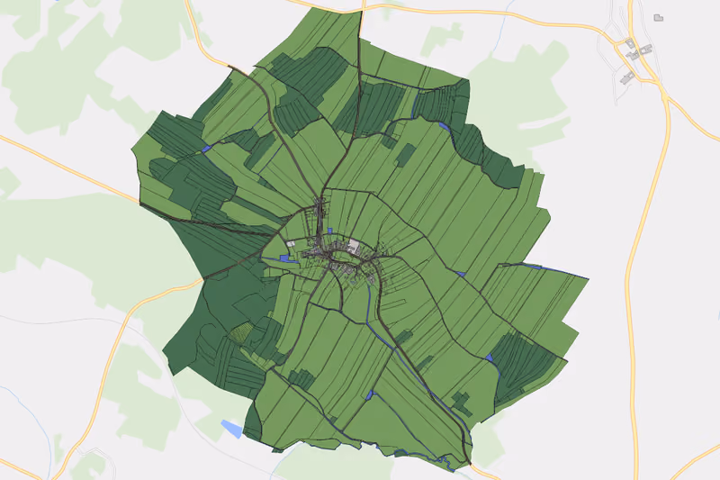 Kartenvorschau des Bodenverbrauchs der KG Harth