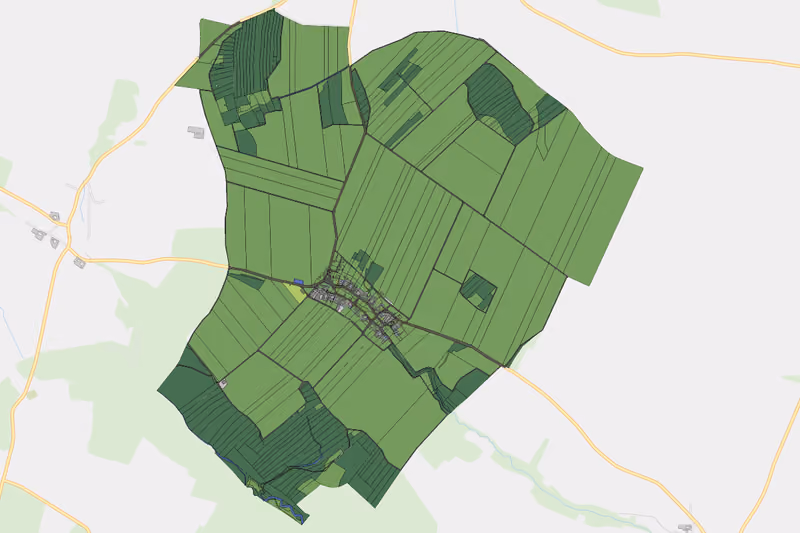 Kartenvorschau des Bodenverbrauchs der KG Heinrichsdorf
