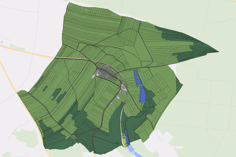 Kartenvorschau des Bodenverbrauchs der KG Hessendorf