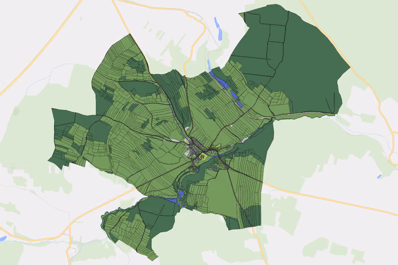 Kartenvorschau des Bodenverbrauchs der KG Oberhöflein