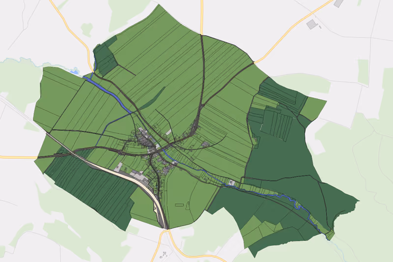 Kartenvorschau des Bodenverbrauchs der KG Hötzelsdorf