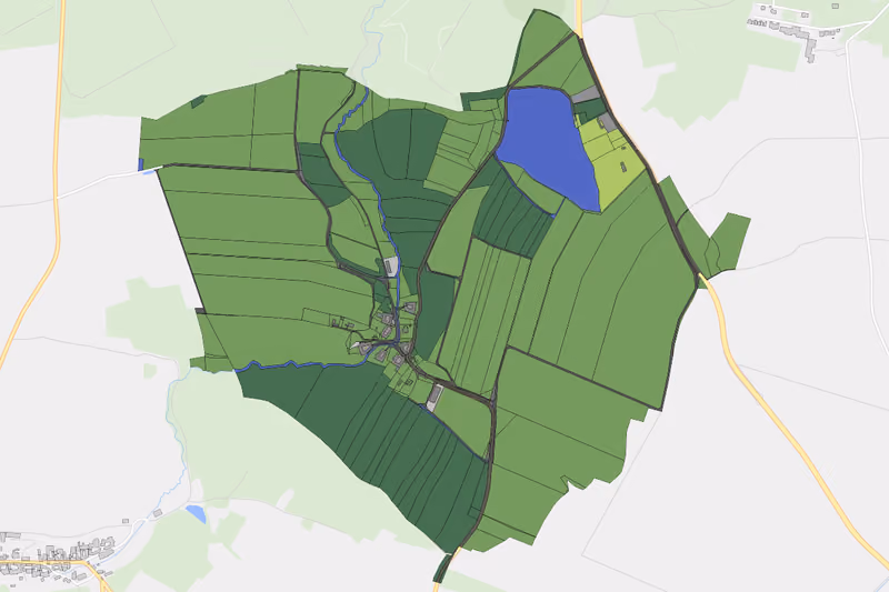Kartenvorschau des Bodenverbrauchs der KG Pfaffenreith