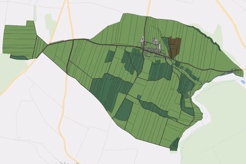 Kartenvorschau des Bodenverbrauchs der KG Pingendorf