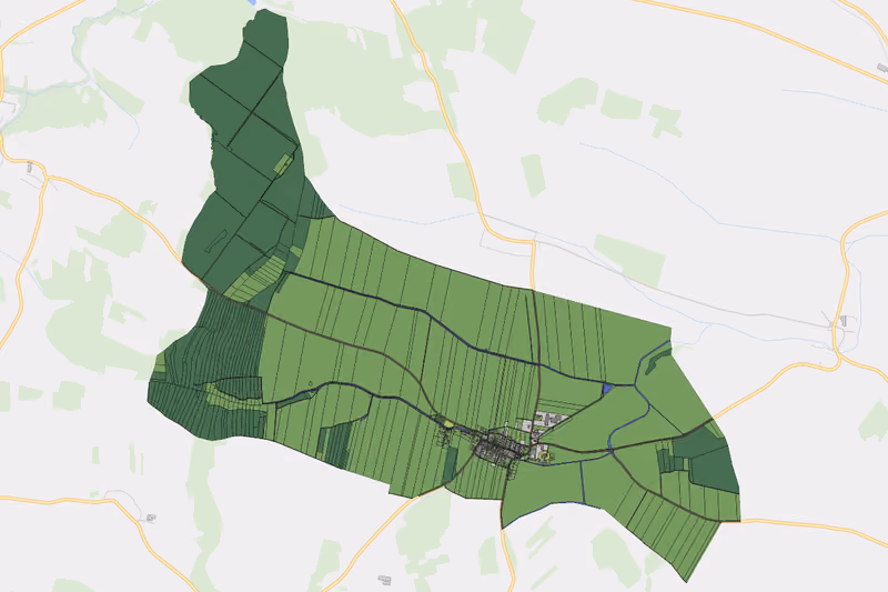 Kartenvorschau des Bodenverbrauchs der KG Starrein