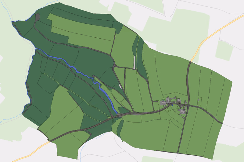 Kartenvorschau des Bodenverbrauchs der KG Wollmersdorf