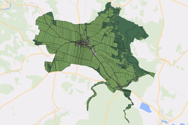 Kartenvorschau des Bodenverbrauchs der KG Zissersdorf