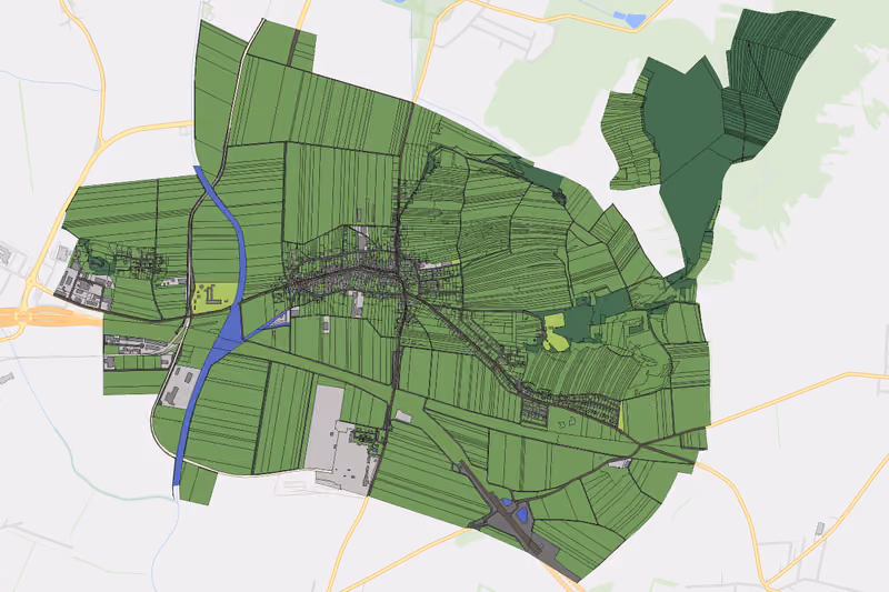 Kartenvorschau des Bodenverbrauchs der KG Stetten