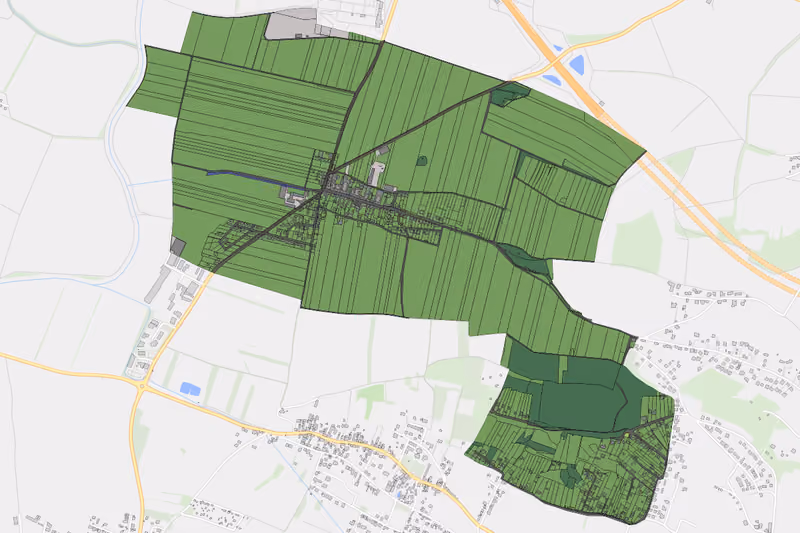 Kartenvorschau des Bodenverbrauchs der KG Flandorf