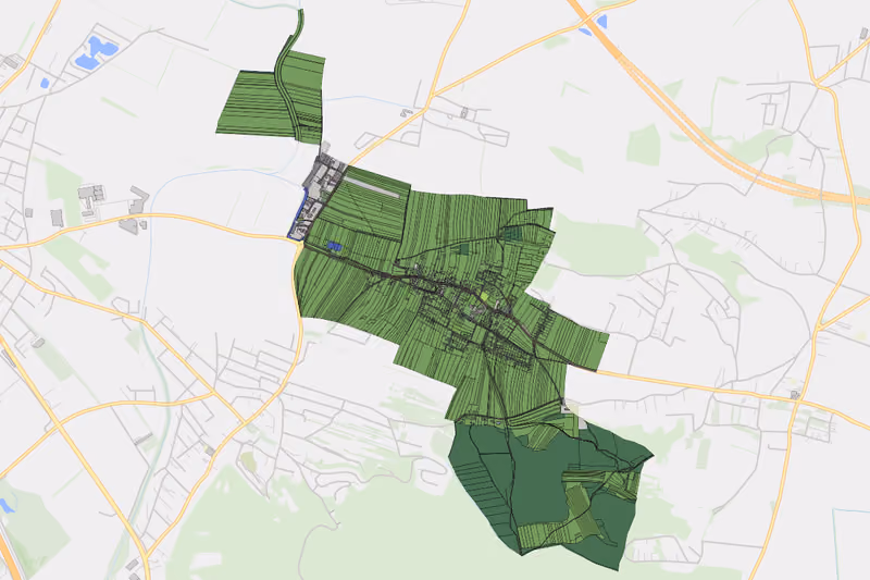 Kartenvorschau des Bodenverbrauchs der KG Kleinengersdorf