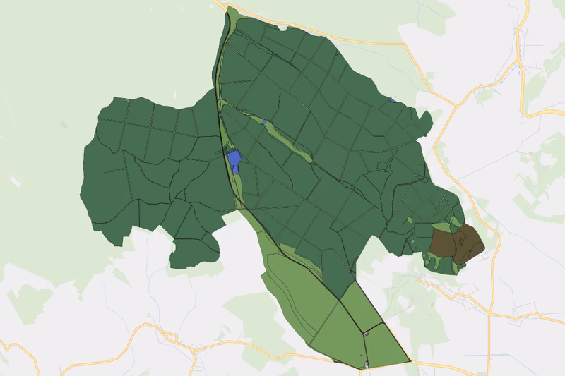 Kartenvorschau des Bodenverbrauchs der KG Ernstbrunnerwald