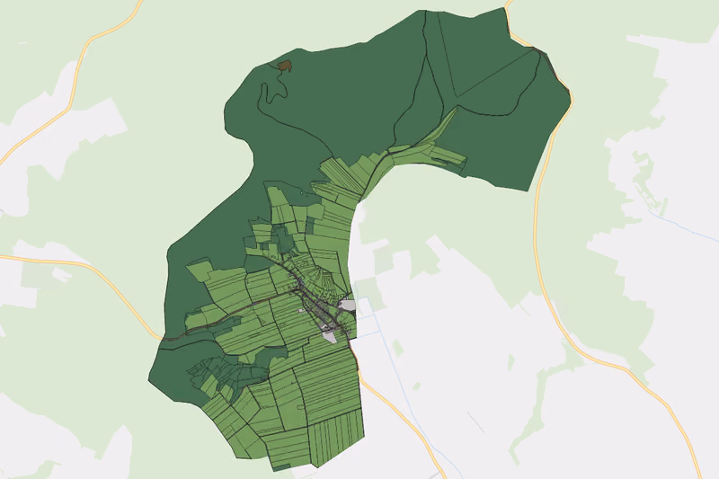 Kartenvorschau des Bodenverbrauchs der KG Füllersdorf
