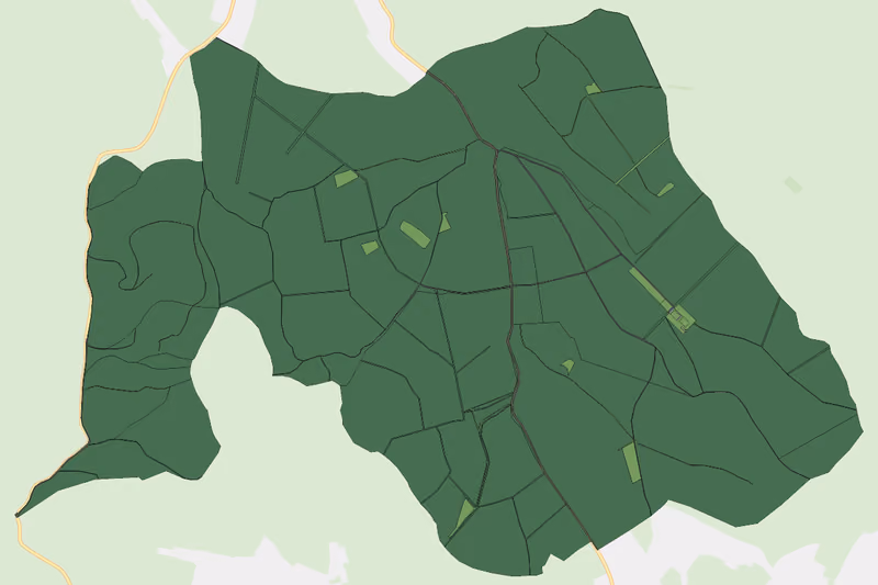Kartenvorschau des Bodenverbrauchs der KG Glasweiner Wald