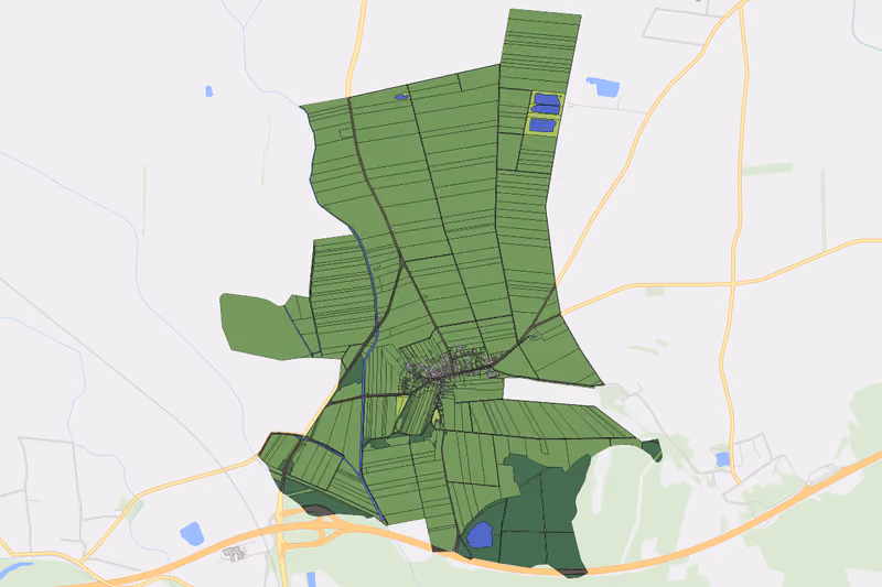 Kartenvorschau des Bodenverbrauchs der KG Perzendorf
