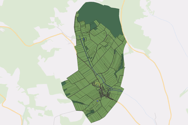 Kartenvorschau des Bodenverbrauchs der KG Steinabrunn