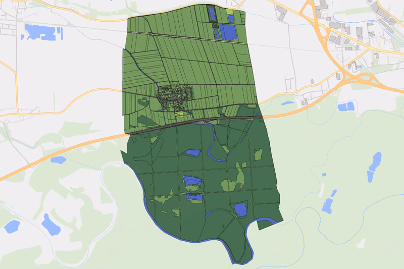Kartenvorschau des Bodenverbrauchs der KG Oberzögersdorf