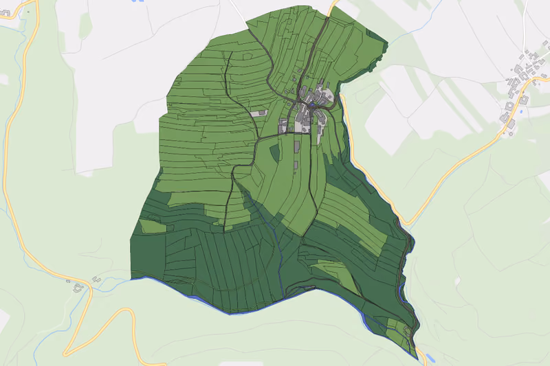 Kartenvorschau des Bodenverbrauchs der KG Ebergersch