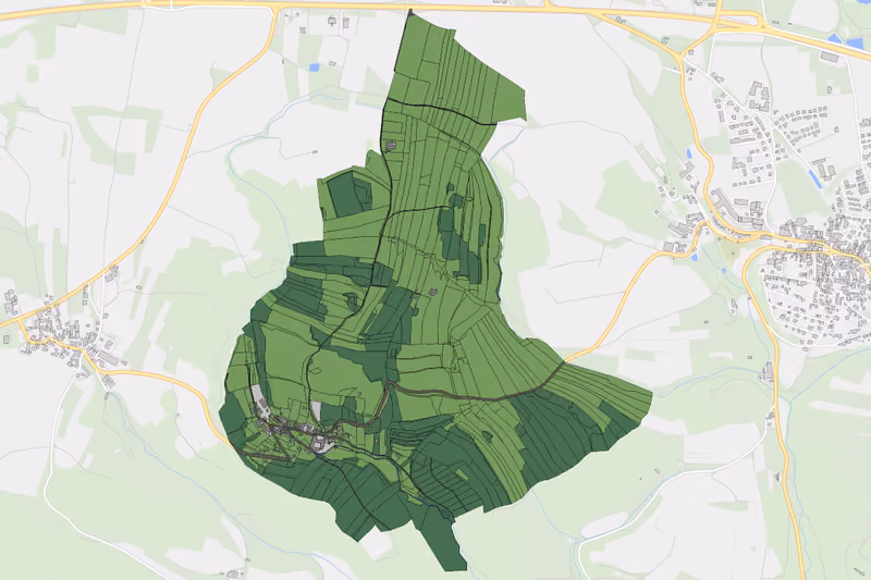 Kartenvorschau des Bodenverbrauchs der KG Garmanns