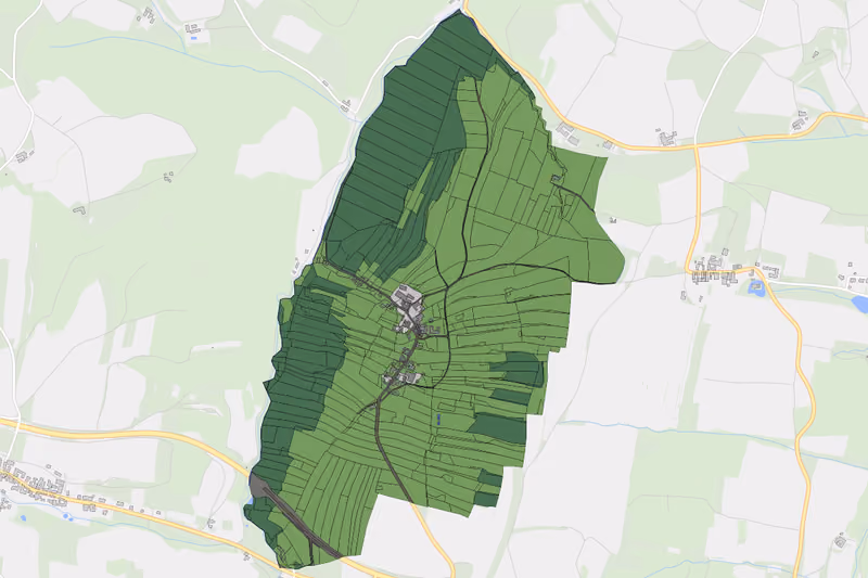 Kartenvorschau des Bodenverbrauchs der KG Grottendorf