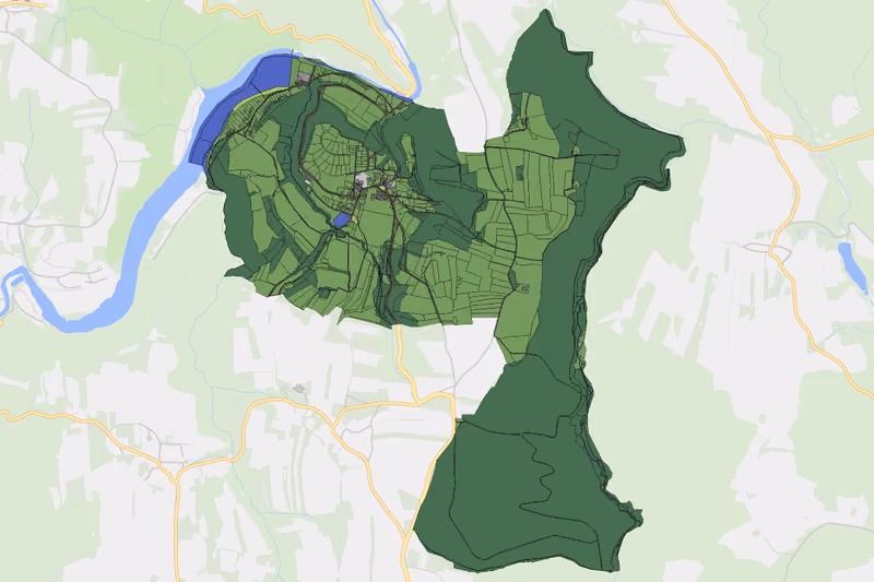 Kartenvorschau des Bodenverbrauchs der KG Idolsberg