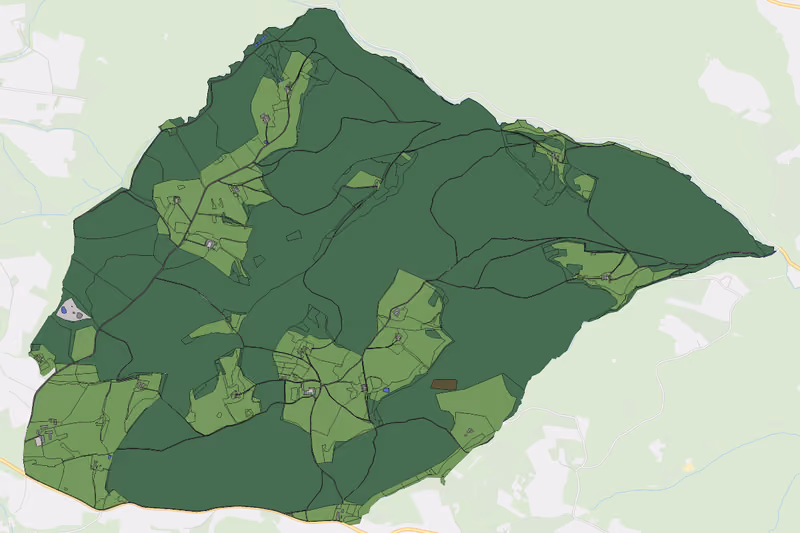 Kartenvorschau des Bodenverbrauchs der KG Mittelbergeramt