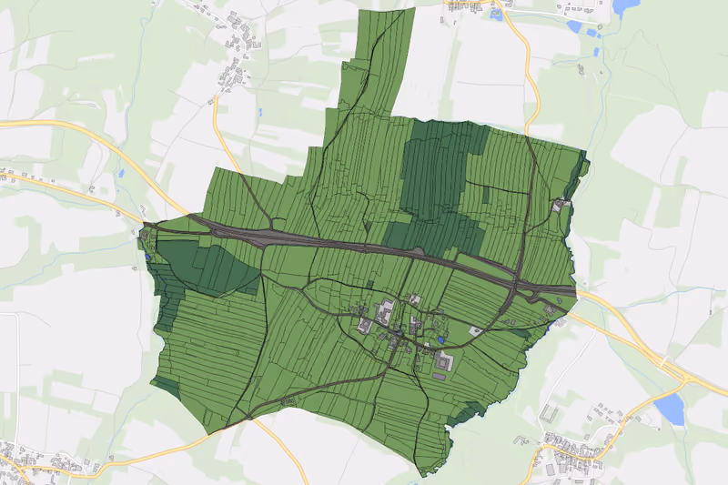 Kartenvorschau des Bodenverbrauchs der KG Moritzreith
