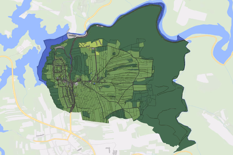 Kartenvorschau des Bodenverbrauchs der KG Peygarten