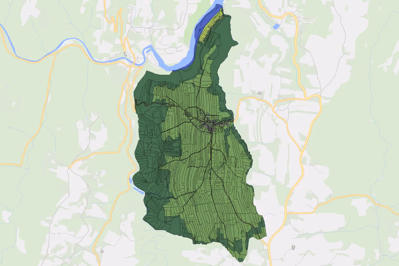 Kartenvorschau des Bodenverbrauchs der KG Preinreichs