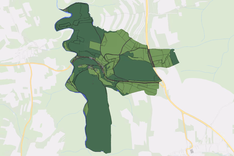 Kartenvorschau des Bodenverbrauchs der KG Rastenberg