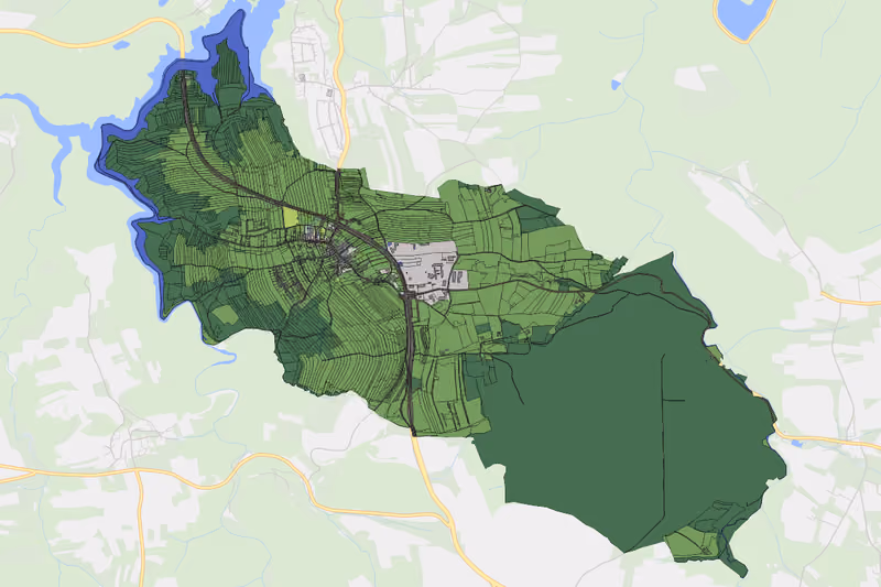 Kartenvorschau des Bodenverbrauchs der KG Rastenfeld
