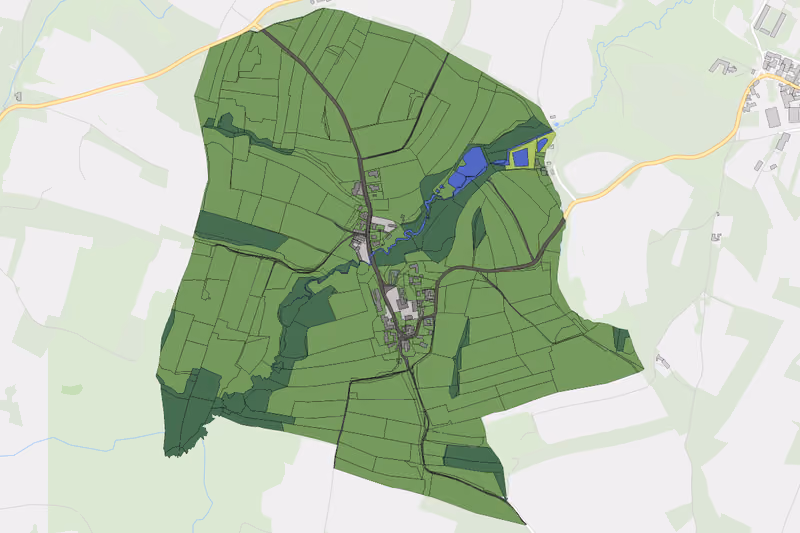 Kartenvorschau des Bodenverbrauchs der KG Reisling