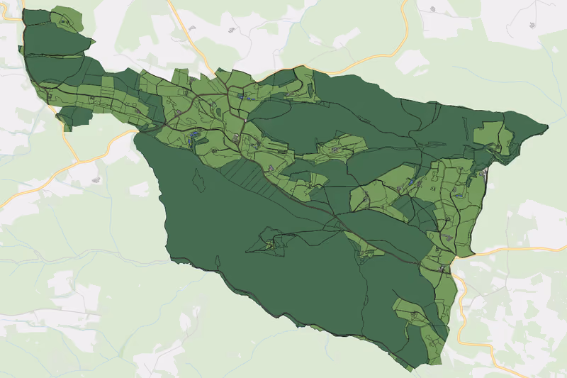 Kartenvorschau des Bodenverbrauchs der KG Schiltingeramt